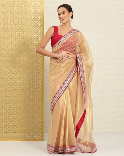 Indian Bollywood Sari Designer Gold Saree Fancy Modern Style brand new UK  seller | eBay