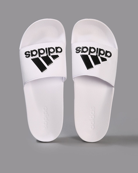 Adidas discount white slippers