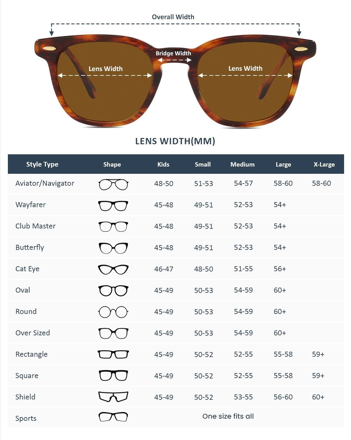 Mega Wayfarer Ray Ban Wayfarer Size Chart Ban Sunglasses Size