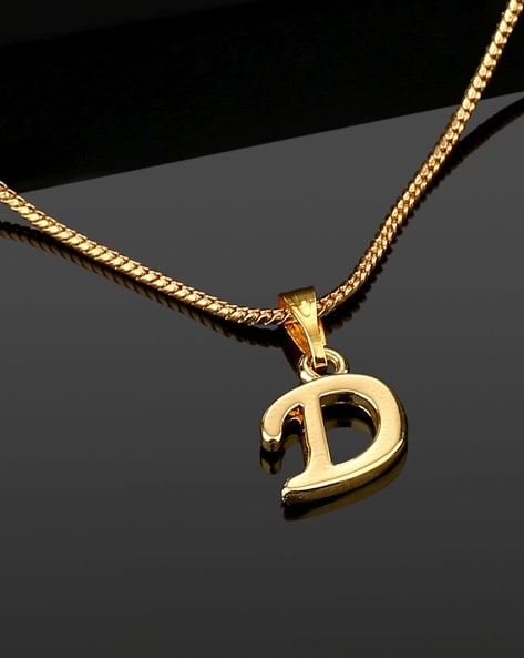 Gold Gothic Initial Necklace | Chain Letter Necklace | Uncommon James