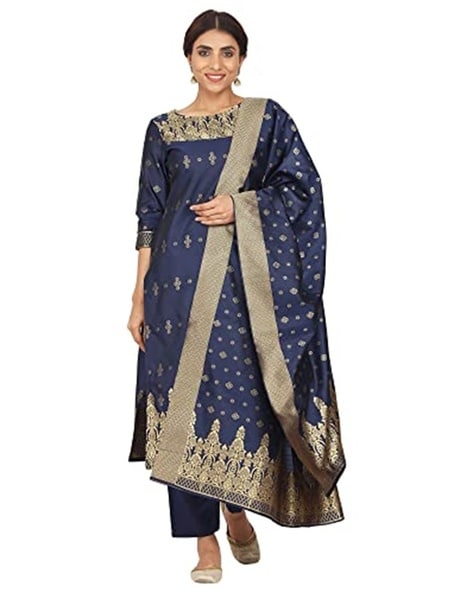 Self-design Unstitched Dress Material Price in India