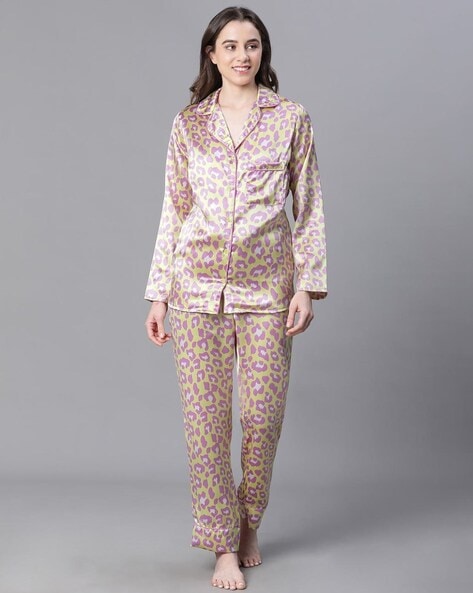 Oxolloxo Women Printed Nightwear Set