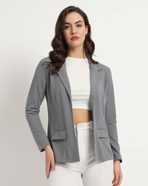 Zastraa Women Front-Open Slim Fit Blazer