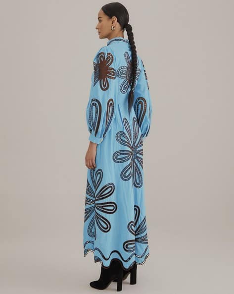 knee length dresses for ladies Farm Rio Women's Richelieu Maxi Dress  Saint Bernard