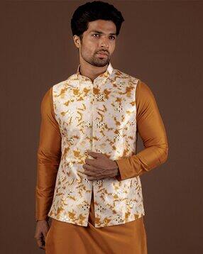 kisah Men Printed Regular Fit Nehru Jacket-picture-49