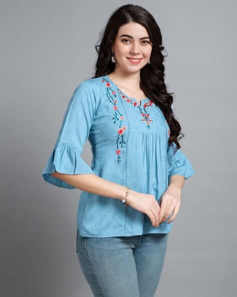 トップス Turquoise Blue Co. HERMOSA TOP Turquoise Blue Co. HERMOSA TOP