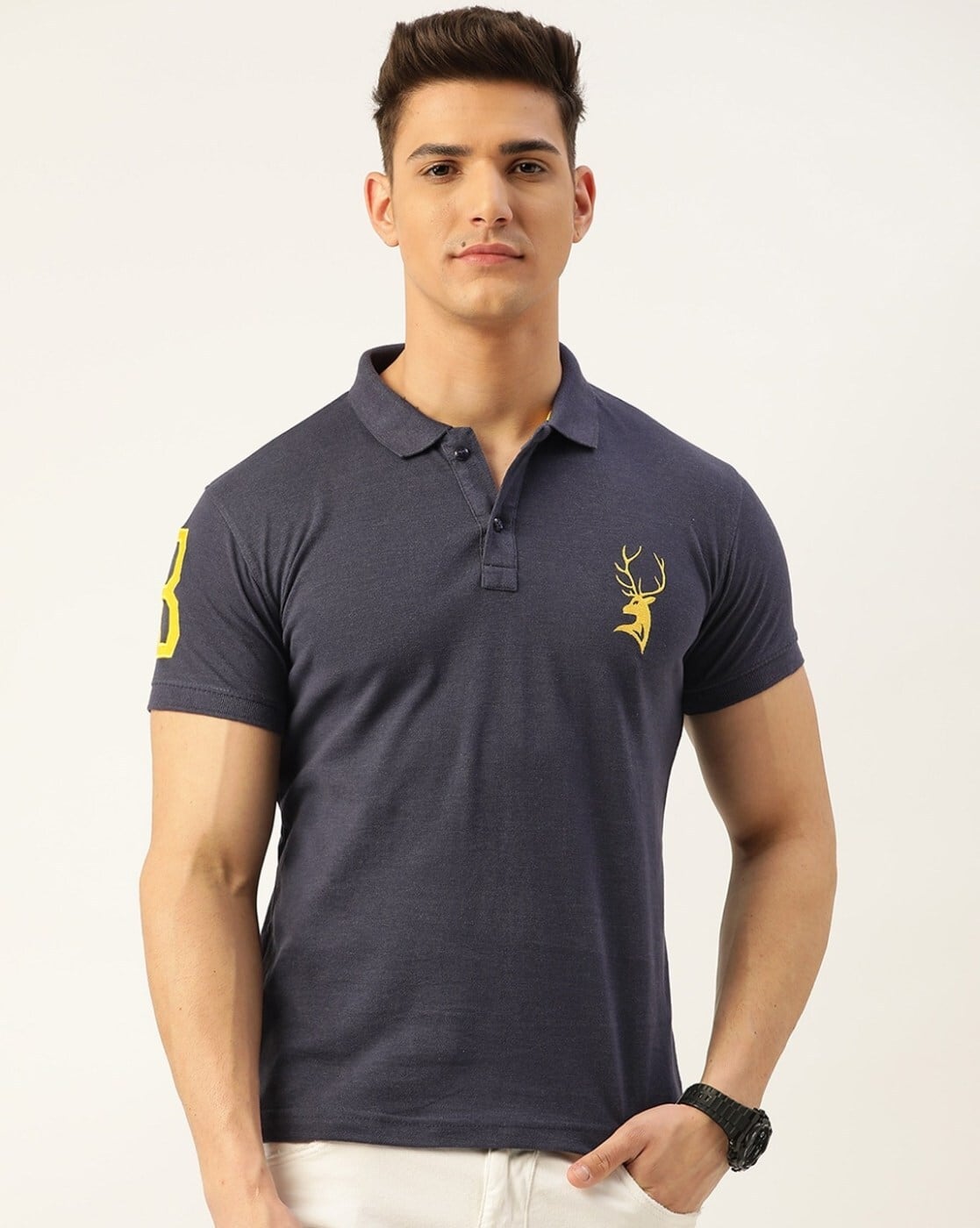 Buy Indigo Tshirts for Men by PORTBLAIR Online | Ajio.com