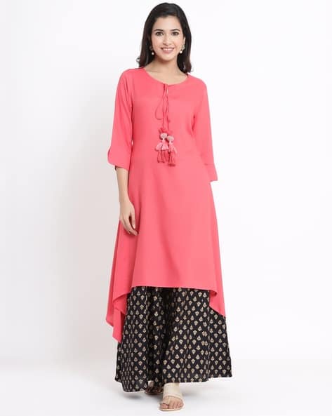 Juniper A-line Kurta with Asymmetrical Hemline