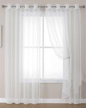 urban space Set of 2 Door Curtains with Pom-Poms-picture-51