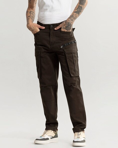 Buy Brown Trousers & Pants for Men by SNITCH Online