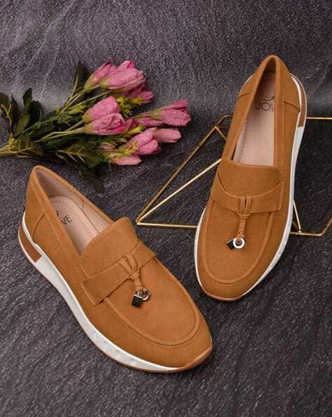 Women Slip-On Round-Toe Loafers