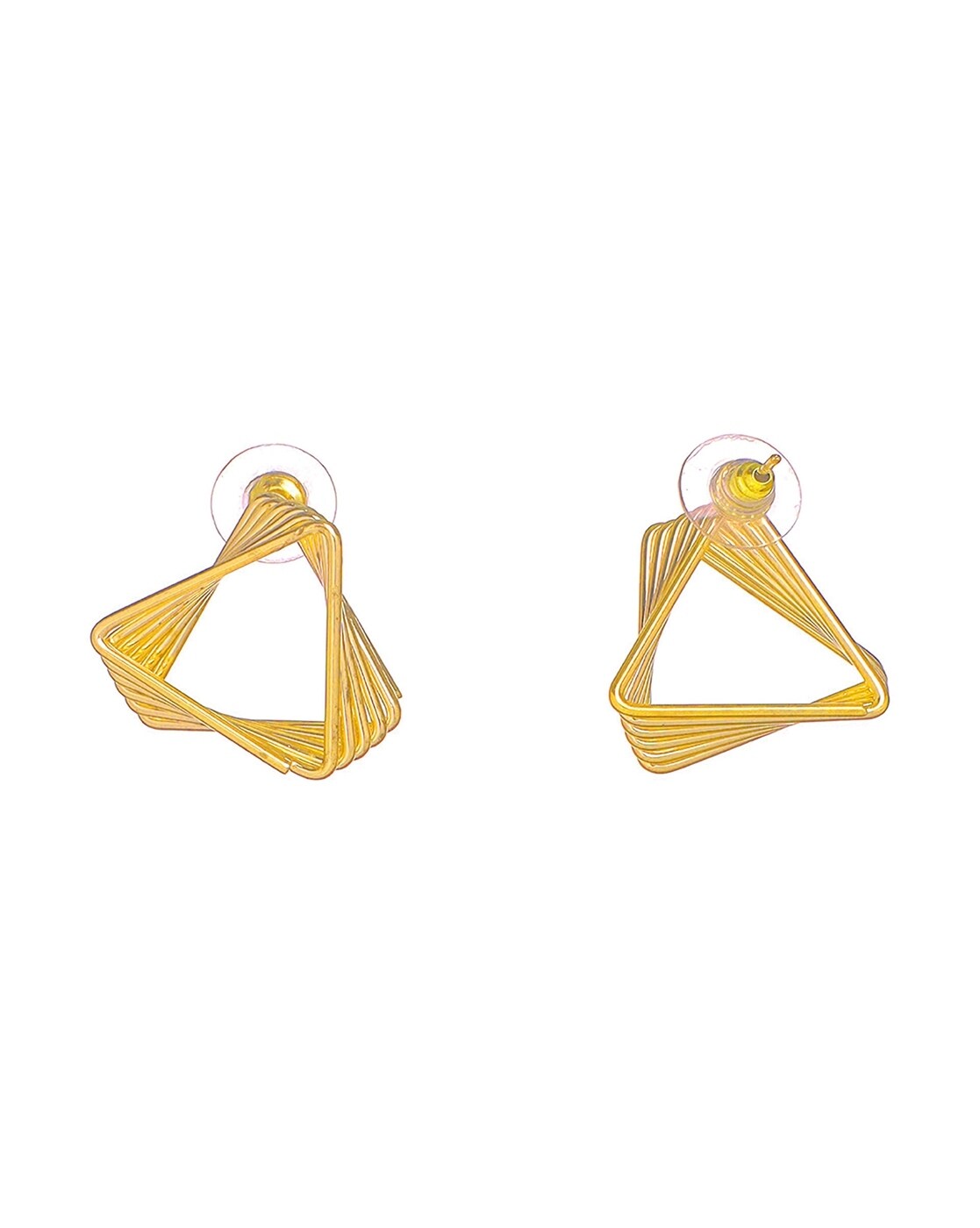 Trillion Triangle Cubic Zirconia Stud Earrings