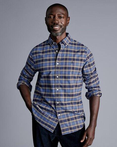 Overcheck Brushed Oxford Shirt