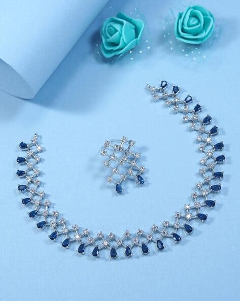 Buy Blue White FashionJewellerySets for Women by Joy of Jewels