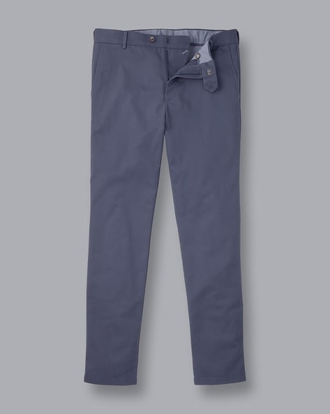 Charles Tyrwhitt Linen Slim Fit Trousers in Natural for Men | Lyst UK