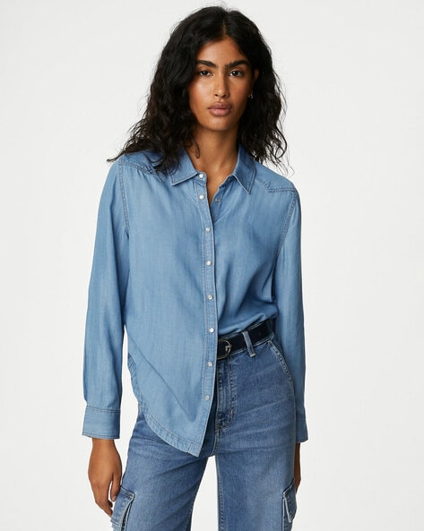 MARANT ÉTOILE long-sleeve TENCEL Shirt - Farfetch