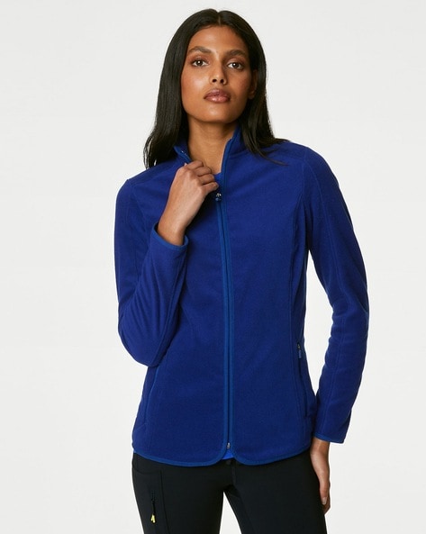 Royal blue fleece jacket hot sale