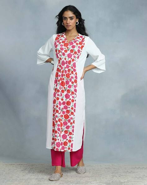 Shaye Women Floral Print Straight Kurta with Palazzos