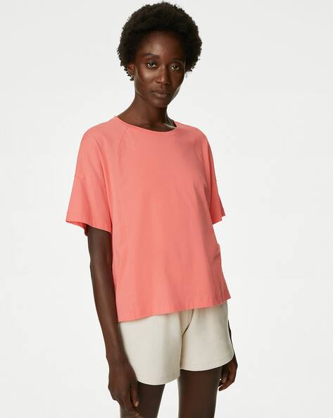 Marks & Spencer Pure Cotton Scoop Neck Oversized T-Shirt