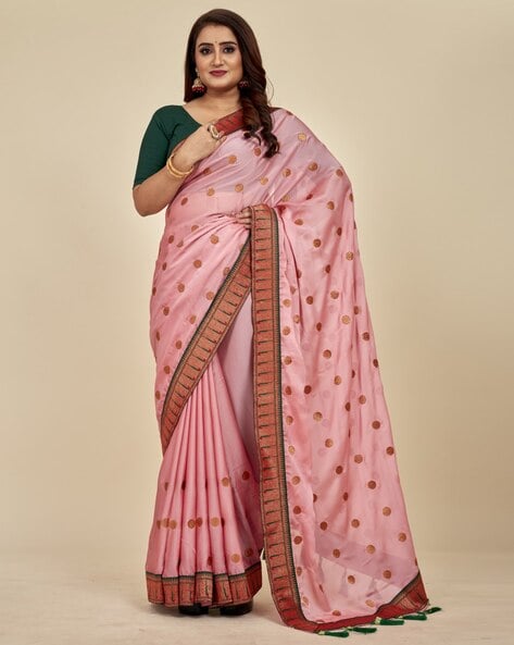 Savory Net Pink Designer Saree -