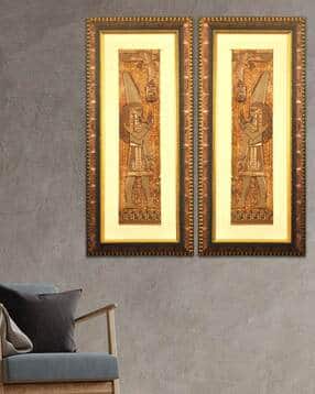 shree kala home decor Set of 2 Ancient Egyptian God Wall Paintings-picture-25