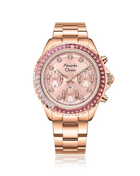 Buy Alexandre Christie Women Dual Time Watch 2B13BFBRGPN Rose Gold Toned Color Women AJIO LUXE