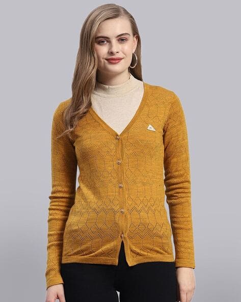 Buy Mustard Sweaters Cardigans for Women by MONTE CARLO Online