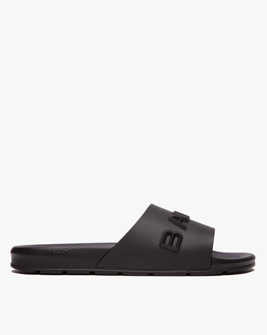 Buy Bally Summer Rubber Slides | Black Color Men | AJIO LUXE