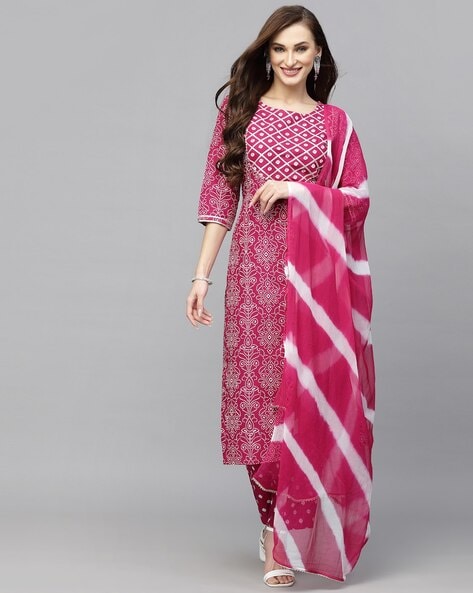 Attractive White Anarkali Gown with Pink Bandhani Dupatta for Wedding -  Dress me Royal