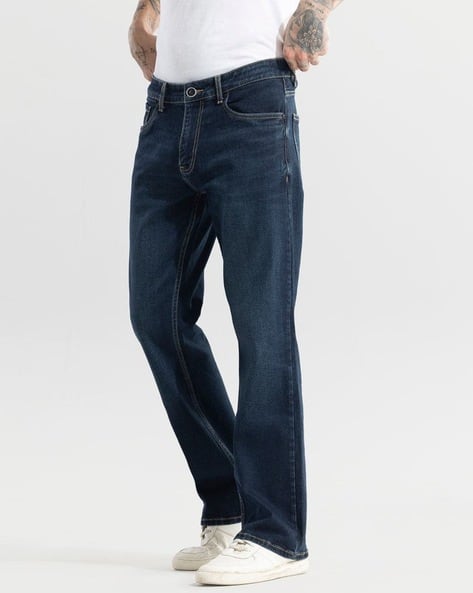 Lightly Washed Bootcut Jeans