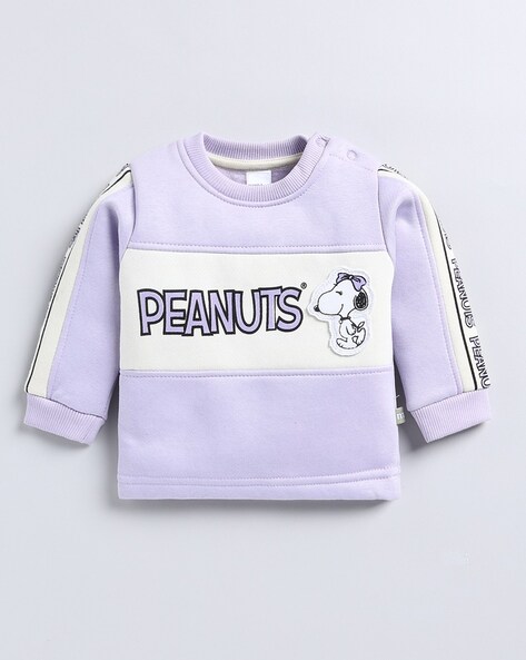 Peanuts Print Sweatshirt and Joggers Set