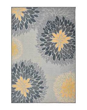presto Floral Print Rectangular Carpet 4' x 6'-picture-22
