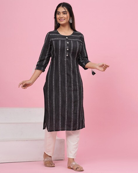 Buy Black Kurta Suit Sets for Women by Indie Picks Online | Ajio.com