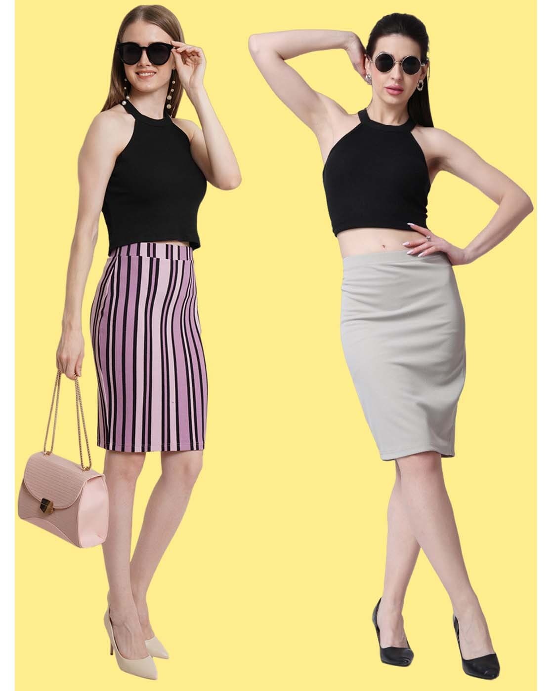 Grey pencil outlet skirt yellow