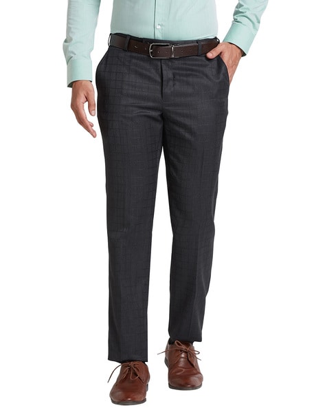 Park Avenue Checked Relaxed Fit Trousers