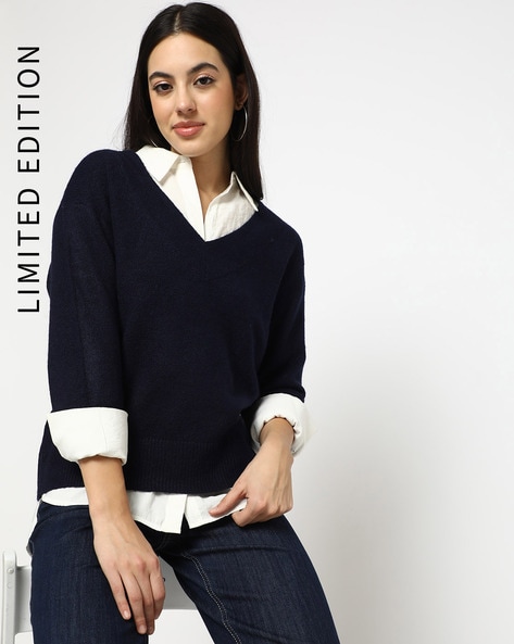 Gap v neck jumper womens hotsell