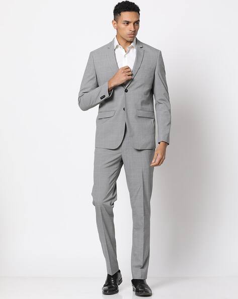 JOHN PLAYERS Men Checked Slim Fit Blazer with Trousers