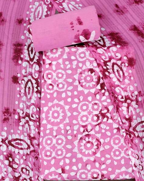 Tie & Dye Unstitched Dress Material Price in India