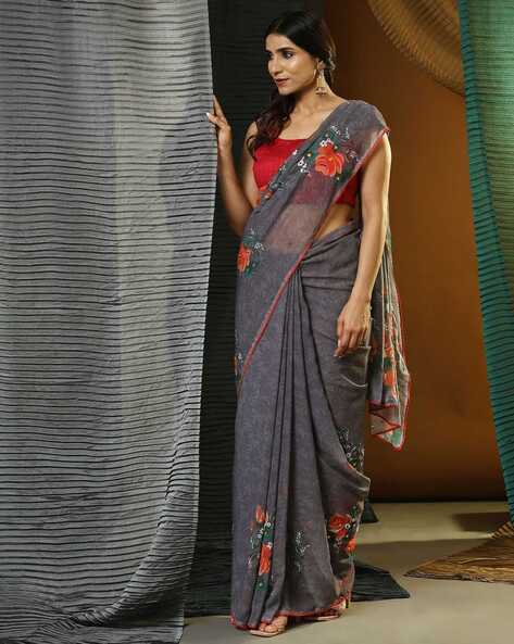 pure georgette printed sarees manufacturer -9991116894 | Heenastyle