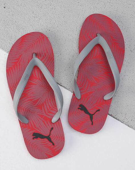 Puma red hot sale flip flops