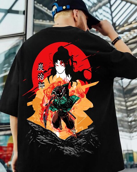 Japanese print t shirt 2024 india