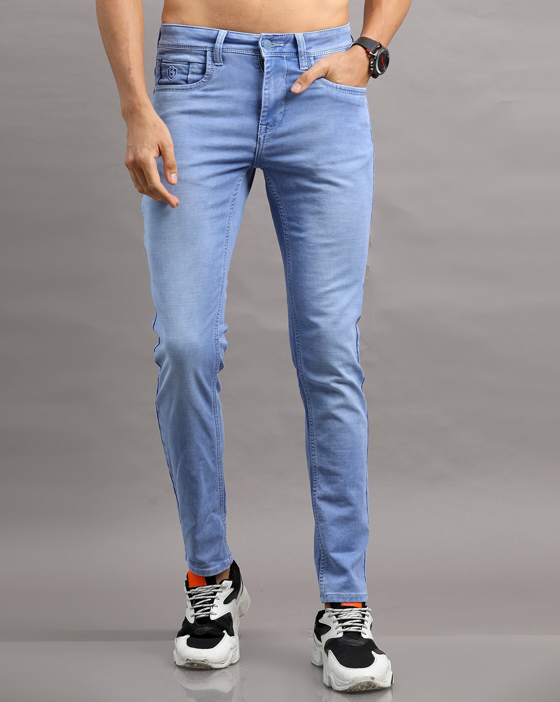 Buy Women Back Zipper Pencil Stretch Denim Jeans Pants Skinny High Waist Trousers  Blue Online at desertcartINDIA