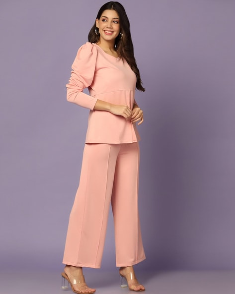 Buy Peach Suit Sets for Women by Srutva Fashion Online