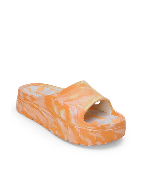 Orange cheap puma slides