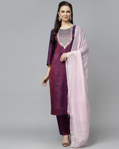 Buy Purple Kurta Suit Sets for Women by LookMark Online