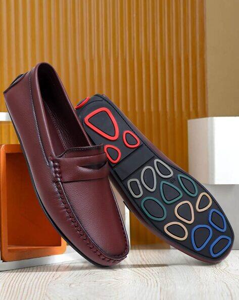 STYLWIN Men Slip-On Round-Toe Loafers