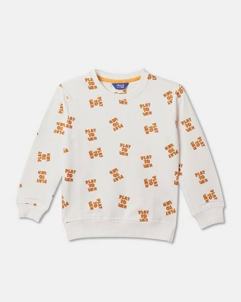 R&B Boys Micro Print Round-Neck Sweatshirt