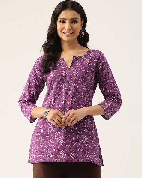 Women Floral Print Straight Kurti