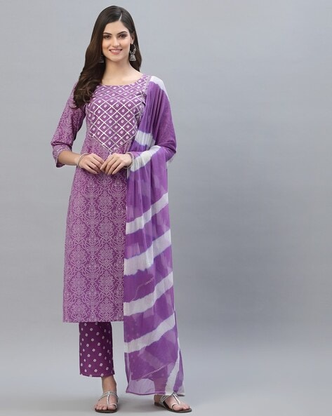 Buy Purple Kurta Suit Sets for Women by STYLUM Online