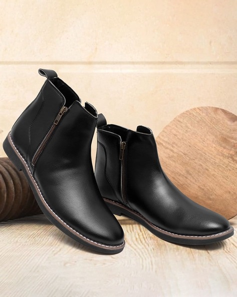 Mens chelsea boots with zips hotsell